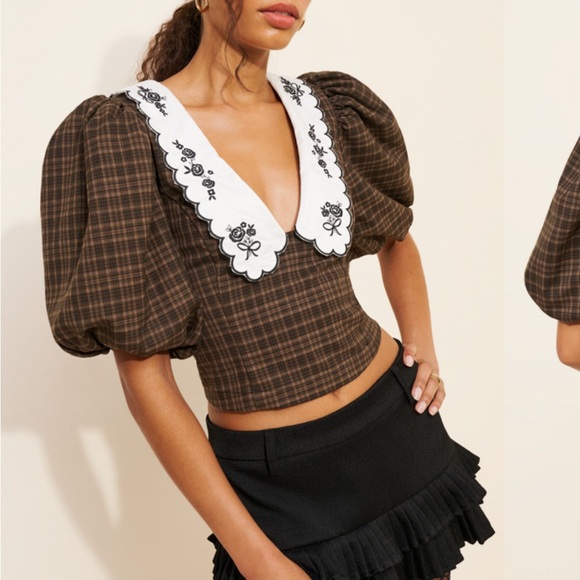 For Love and Lemons University Plaid Top - Picture 5 of 12